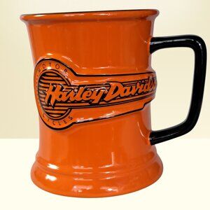 Harley Davidson Motorcycles Orange Coffee Mug by Xpres